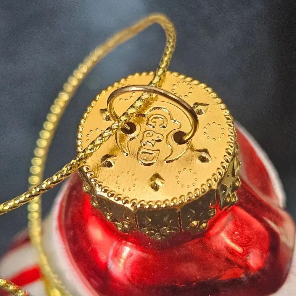 Vintage G. D. Blown Glass Santa & Snowman Christmas Tree Ornaments Set of 2